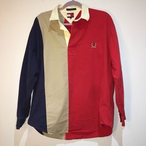 Vintage 1990s Men's Tommy Hilfiger 100% Cotton Longsleeve Shirt  MEDIUM